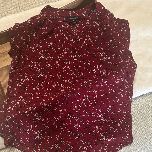 41 Hawthorn Red and Black Patterned Blouse - Picture 1 of 1